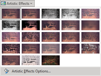 Artistic Effect options in PowerPoint 365