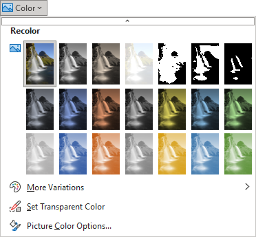 Recolor in PowerPoint 365