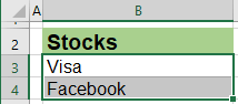 Stocks names in Excel 365
