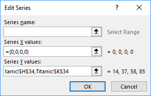 Edit Series dialog box in Excel 2016