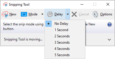 Snipping Tool delays in Windows 10