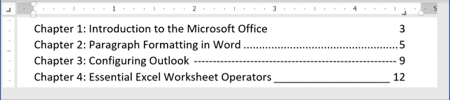 special types of text in Word 365