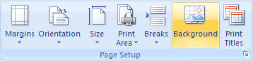 Page Setup in Excel 2007