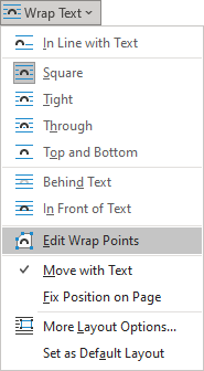 Wrap Text - Edit Wrap Points in Word 365
