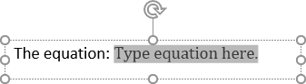 Addes Equation in PowerPoint 365