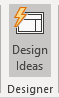 Design Ideas button in PowerPoint 365