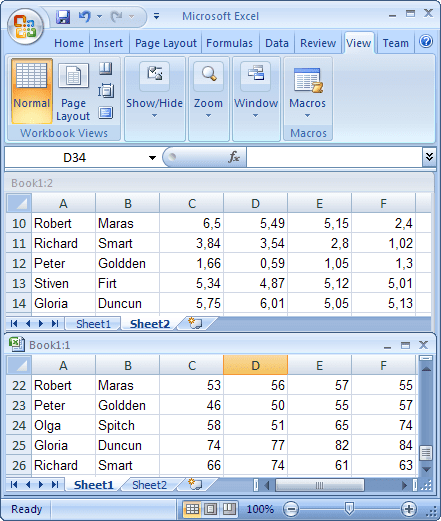 New window in Excel 2007