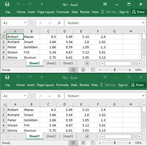 New window in Excel 2016