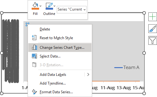 Change Series Chart Type in Excel 365