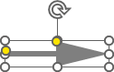Horizontal arrow shape example in Excel 365