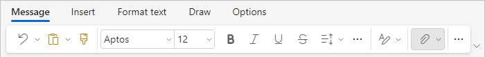 Attach File button 3 in Simplified ribbon Outlook for Web