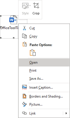 Open the attachment in Outlook 365
