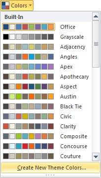 Colors in Excel 2010