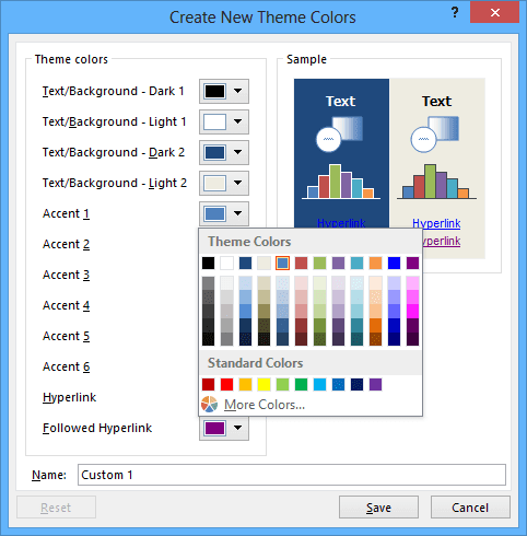 New Color in Excel 2013