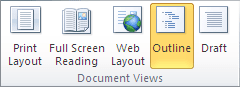 Document Views in Word 2010