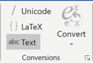 Conversions in Word 2016