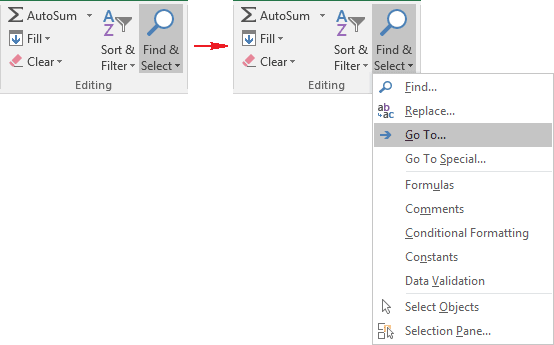 Editing group in Excel 2016