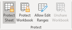 Protect Sheet in Excel 365