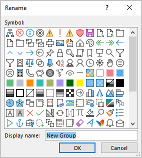 Rename the group in Excel 365