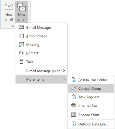 New Items in Outlook 365