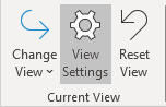 View Settings in Classic ribbon Outlook 365