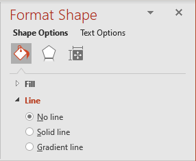 Line in Format Shape pane in PowerPoint 365
