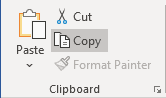 Copy in Word 365
