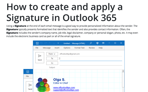How to create and apply a Signature in Outlook for Microsoft 365 (Desktop)
