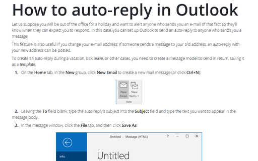 How to auto-reply in Outlook