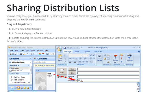 Sharing Distribution Lists