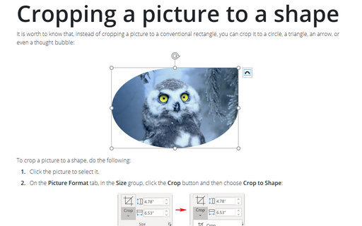 Cropping a picture to a shape