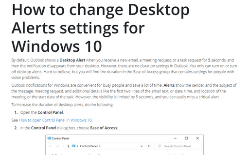 How to change Desktop Alerts settings for Windows 10