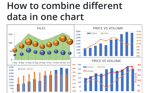 How to combine different data in one chart