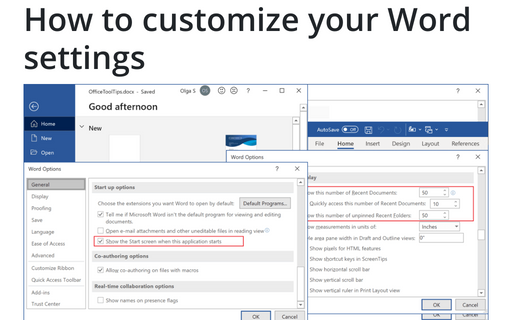 How to customize your Word settings