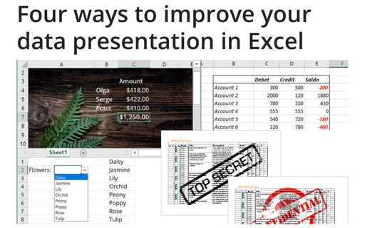 Four ways to improve your data presentation in Excel