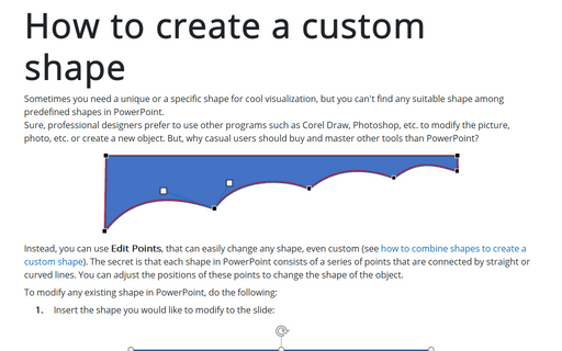How to create a custom shape