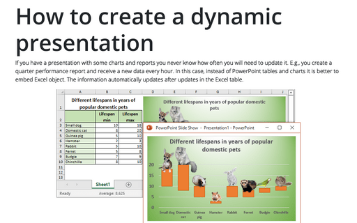 How to create a dynamic presentation
