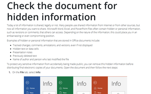 Check the document for hidden information