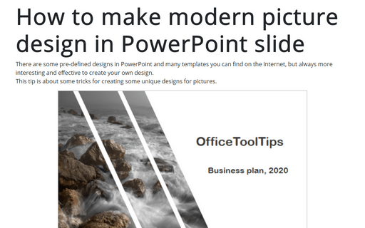 How to make modern picture design in PowerPoint slide