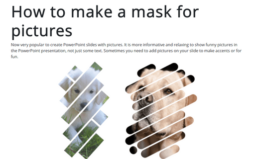 How to make a mask for pictures in the PowerPoint slide
