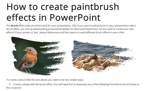 How to create paintbrush effects in PowerPoint