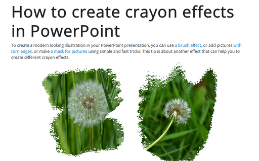 How to create crayon effects in PowerPoint