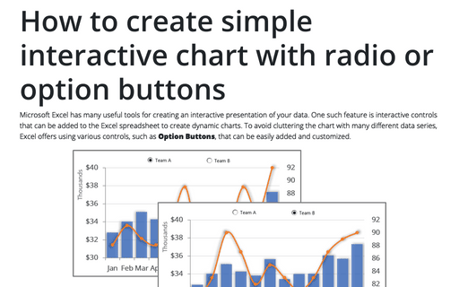 How to create simple interactive chart with radio or option buttons