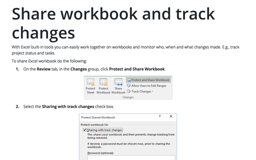 Share workbook and track changes