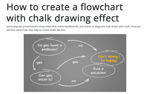 How to create a flowchart with chalk drawing effect