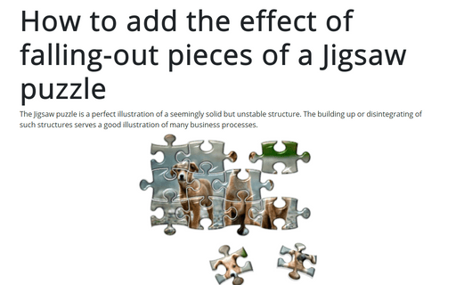 How to add the effect of falling-out pieces of a Jigsaw puzzle
