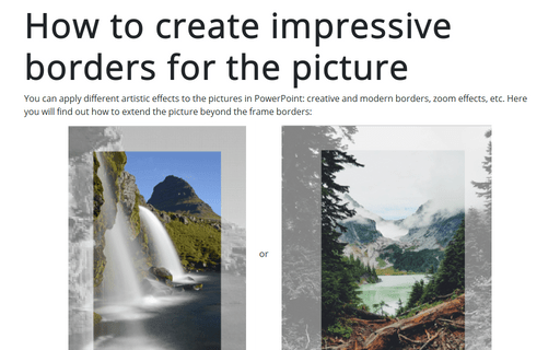 How to create impressive borders for the picture