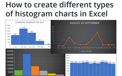 How to create different types of histogram charts in Excel