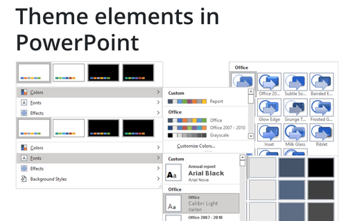 Theme elements in PowerPoint