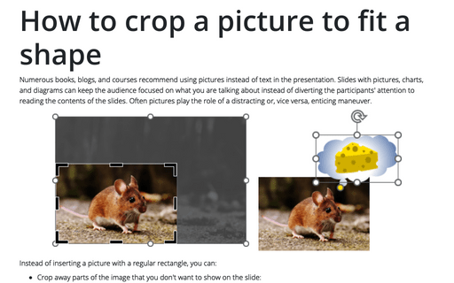 How to crop a picture to fit a shape